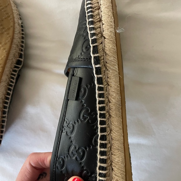 Gucci leather and twine loafers - Picture 3 of 5